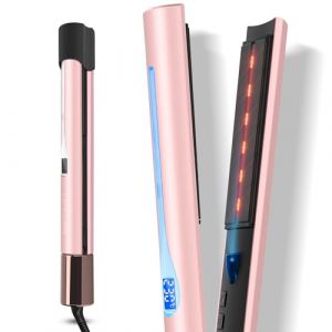 Lisseur Infrarouge Ionique, PARWIN PRO BEAUTY 2 en 1 Fer à Friser et à Lisser, Thérapie Infrarouge et Ionique, Effet Anti-Frisottis et Brillance, 14 Réglages de Température 100-230℃ ROSE (PARWIN PRO BEAUTY, neuf)