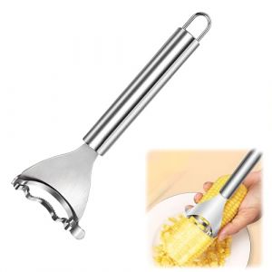 Décapant à épis de maïs en acier inoxydable ; batteur d'épi de maïs ; éplucheur de maïs ; décapant de maïs ; séparateur de grains de maïs ; grattoir à grains de maïs ; outil de coupe de grains de maïs (HERSUNTON, neuf)