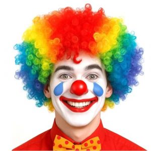 KOQAIIZ Perruque Clown curl, Perruque Clown Enfant, Accessoires Costume Clown, pour Costumes de Clowns pour Mardi Gras, Pâques et Halloween pour Enfants et Adul (qinhuangdaozoubingyingshangmaoyouxiangongsi, neuf)
