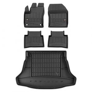 MOTOS Kit de tapis de sol en caoutchouc et tapis de coffre pour Toyota Prius IV 2015-2023 Am&eacute;liorez votre confort de voyage avec tapis antid&eacute;rapant voiture 3D- Tapis de sol voiture tous temps, protect (MOTOS EU, neuf)