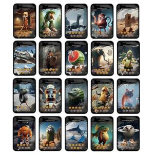 HAZMA 1 Paquet De Cartes D'Affichage De Puissance De Combat De Figurines En Bâton Shanhaijing Tung Tung Sahur, Cartes D'Introduction De Personnages De Tung Tung Sahur (anqingyandian, neuf)