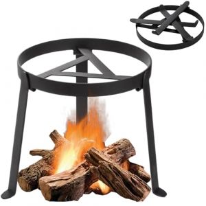 SWEETBIUTI Équipement de Cuisson du feu de feu, Chauffage de cheminée Portable en Fer à trépied de Camp de Camp Pliable, Support de Foyer extérieur pour Cuire Le Four hollandais, Lodge, Foyer (HUBEISHENGHANGJUNDIANZISHANGWUYOUXIANGONGSI, neuf)