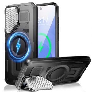 OLHAOMAO Coque avec Cam&eacute;ra Support pour Samsung Galaxy S25 Edge[Compatible Mag][Protection Camera] Case de Antichoc Militaire, Etui de Protection pour S25 Edge6.7&lsquo;&rsquo; pour Hommes (Noir) (OLHAOMAO, neuf)