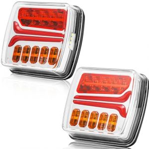 ETUKER 2x Feu Arri&egrave;re de Remorque LED 12V24V 4Fonctions Feu Eclairage Remorque Feux Arri&egrave;re led Etanche E-Mark (ETUKER, neuf)