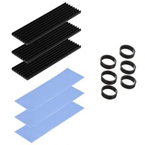 Coussin Thermique,Dissipateur de Chaleur SSD M.2,Aluminium Dissipateur,Thermique pour Emp&ecirc;cher l'Emballement Thermique Dissipateur de Chaleur Dissipateur de Chaleur,Thermique pour Ordinateur,3 pi&egrave;ces (CUTTY, neuf)