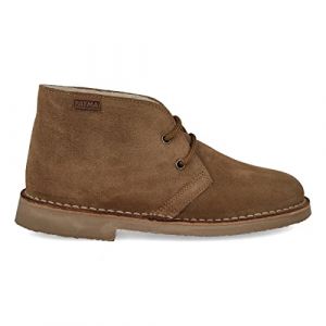 PAYMA - Bottes Safari Desert en Cuir pour Hommes et Femmes. Fabriqué en Espagne. Bottines Chaussure Chukka Sport. Doublure de Fourrure. Semelle en Caoutchouc. Coleur: Camel Doublure, Taille: EU 43 (Calzados Payma, neuf)