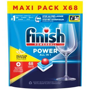 Finish Powerball Tout en 1 Max Détergent pour Lave-Vaisselle Citron - Lot de 2 (J&S France, neuf)