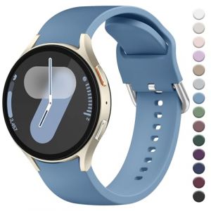 Compatible avec Samsung Galaxy Watch 7 6 5 4 Bracelet 40mm 44mm Femmes Hommes, Bracelet Sport en Silicone Souple pour Galaxy Wat ch FE/gala xy watch 5 pro, galaxy watch 6/4 Classic (Gris Bleu) (XingDTX, neuf)