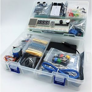 MEGA 2560 Starter Kit Ultra (compatible IDE 100% Arduino), avec support de batterie, WiFi, Bluetooth, capteurs, modules, kit de r&eacute;sistance et composants:> 220 &eacute;l&eacute;ments! (pas d'alimentation) (JDH Labs Tech, neuf)