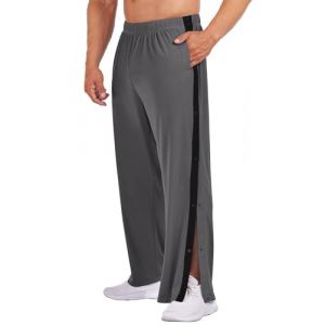 PINSPARK Pantalon de jogging pour homme Reha avec boutons-pression lat&eacute;raux, pantalon de surv&ecirc;tement, pantalon de sport, pantalon de fitness, pantalon d'entra&icirc;nement avec poches, XL (Pinspark, neuf)
