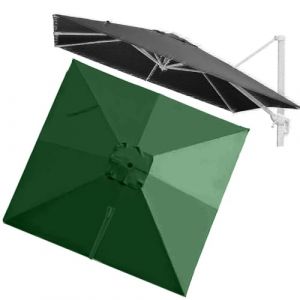 VLKLPZAHAK Toile De Rechange Parasol De Jardin Rectangulaire 400x300cm Parasol Déporté Auvent De Rechange, Tissu De Rechange 8 Baleines pour Parasol De Table Marché(Green,4x3m (13x9.8ft)) (Run Pu shop, neuf)