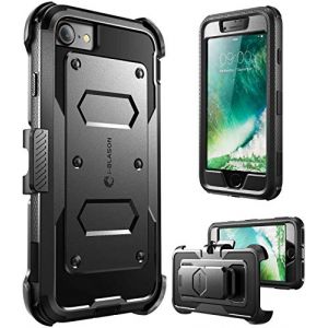i-Blason Coque pour iPhone SE 3 / iPhone SE 2 / iPhone 8 / iPhone 7 [Protecteur d'&eacute;cran Int&eacute;gr&eacute; & Clip Ceinture] Protection Robuste Int&eacute;grale, Noir (SUPCASE & i-Blason Store, neuf)