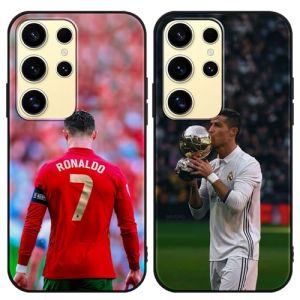 2 Packs Coque pour Samsung Galaxy S25 Ultra 5G 6.8", Housse L&eacute;gende Football Star Etui TPU Doux Silicone Protection Antichoc Design Marrant Motif Coquille avec Samsung Galaxy S25 Ultra 5G,Star (guangshuishirongjingshangma, neuf)