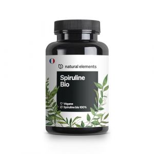 Spiruline Bio (500mg) – 500 comprimés – végane, hautement dosé, sans additifs inutiles (natural elements, neuf)