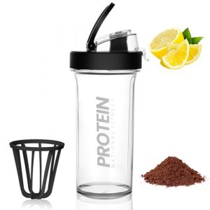 Fefod Shaker Prot&eacute;in&eacute; de 500ml, Shaker &agrave; prot&eacute;ines avec Tamis M&eacute;langeur Sans BPA, Bouteille shaker de prot&eacute;ines pour Boisson Prot&eacute;in&eacute;e, Compl&eacute;ments Alimentaires En Poudre, Gourdes de Sport (Fefod Direct, neuf)