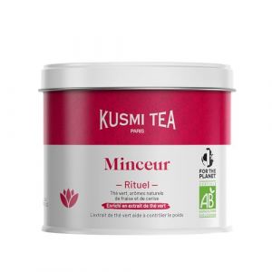 Kusmi Tea - Rituel Minceur Bio - Th&eacute; Minceur - Enrichi en Extrait de Th&eacute; Vert - Facilite la Perte de Poids - Fraise et Cerises - Bo&icirc;te Th&eacute; M&eacute;tal 100g - Quantit&eacute; pour environ 50 Tasses (Kusmi Tea - Paris, neuf)