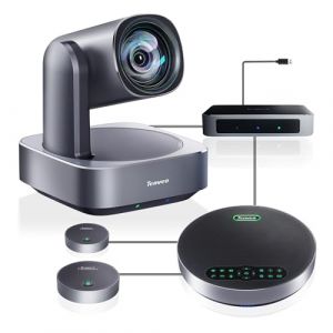 Tenveo Syst&egrave;me de Cam&eacute;ra de Conf&eacute;rence PTZ 4K avec Suivi Automatique IA Tout-en-Un Haut-Parleur Bluetooth avec 2 Micros d'Extension Zoom Optique 12X Grand Angle de Vue pour R&eacute;unions Zoom Skype Teams (TENVEO, neuf)