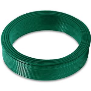 Uoimky Fil de Fer 2mm, 30m Fil de Fer Cloture Fil de Tension Grillage Plastifié Vert Fil métal Enduit PVC pour Ligature Jardin, Fil Tension clôture, Bricolage (cloudcl, neuf)