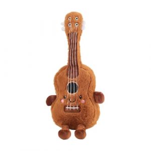 Doudou instrument de musique en peluche - Guitare - Poup&eacute;es en peluche - Coussin de cabane - Guitare - Pour enfants - D&eacute;coration de chambre &agrave; coucher et salon - Jouet en peluche - 38 cm (QiLu, neuf)