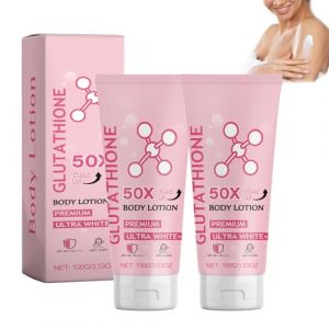 Lotion corporelle tonifiante au glutathion 50x, lotion corporelle au glutathion niacinamide, crème corporelle au rétinol, peau hydratante et douce (2 PCS) (Fuhandianzi, neuf)
