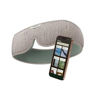 HoomBand Ultimate Casque Sommeil Bluetooth 5.0, Masque Nuit 100% occultant, Thérapie Sonore, Accès gratuit Histoires Hypnotiques, Méditations Guidées, Sans Fils, Ajustable, Câble Magnétique (DODOW, neuf)