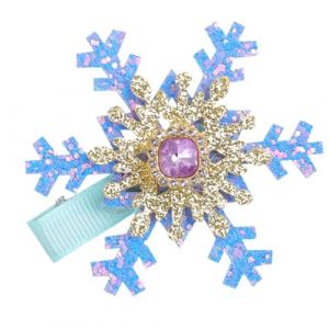 Barrette à cheveux de Noël en forme de flocon de neige, élégante barrette de Noël, couvre-chef, tendance balletcore (XTYaa, neuf)