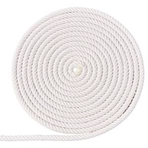 XINSHUNCAN Corde De Coton 8mm 20m, Corde De Macram&eacute; Naturel 4 Brins &eacute;pais Cordon De Coton Doux Torsad&eacute; pour Bricolage, Tenture Murale, Cintre &agrave; Plantes, Jardinage,Emballage, D&eacute;coration (Shunkanghuaqian, neuf)