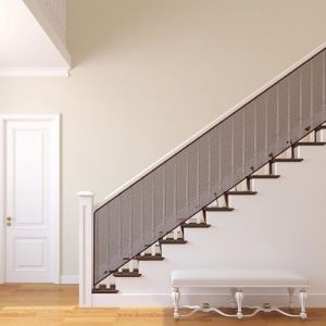 Filet Securite Enfant 70 x 500 cm R&eacute;sistant Aux Intemp&eacute;ries, Solide et R&eacute;glable, et Aux Tractions, Balustrade Escalier Filet, Filets Protections Escaliers pour Les B&eacute;b&eacute;s, &lrm;Marron (LvLiangXiaoHuiDianZiShangWuYouXianGongSi, neuf)