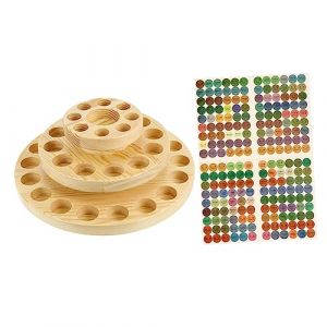 WRITWAA Étagère à Huiles Essentielles Bois à Support de et Compact pour Bouteilles Huiles Essentielles Rangement pour Bureau et Maison (Saieli, neuf)