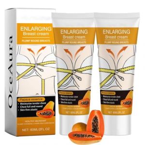 Cr&egrave;me d'augmentation mammaire &agrave; la papaye, cr&egrave;me naturelle pour la croissance et l'expansion des seins avec une formule douce pour soulever, raffermir et resserrer les seins (60ml, 2pc) (EnviableVB, neuf)