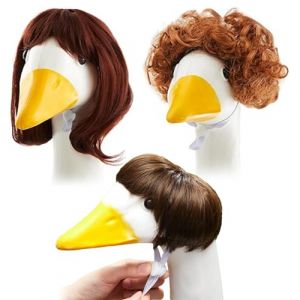 - Perruques d'oies - Jolies perruques tress&eacute;es pour statues d'oie de jardin | costumes de pelouse, accessoires de terrasse, perruque d'oie avec clip, tenue saisonni&egrave;re pour (bactsm, neuf)