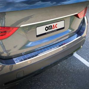 Protection seuil de pare-chocs arri&eacute;re pour BMW X1 E84 2012-2015 FL Inox Chrom&eacute; (omacfrance, neuf)