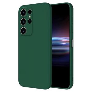 HONLEN Coque pour Samsung Galaxy S23 Ultra Protection Étui, (6.8" inches) Liquide TPU Silicone Case Anti Rayures Ultra Mince Souple Cover en Silicone Vert foncé (HONLEN, neuf)