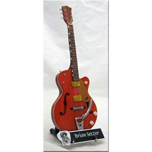 BRIAN SETZER Guitare Miniature STRAY CATS avec médiator (GUITAR LOVER, neuf)