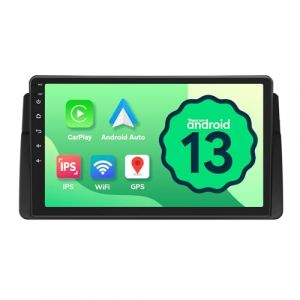 Eonon Android 13 E46 Autoradio pour BMW E46 1999-2005, écran de 9 Pouces sans Fil, CarPlay, Android Auto, Radio en Charge, Wi-FI/Bluetooth/USB [2+32 Go] E46A13 (Top Perfect Electronics, neuf)