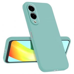 Longstong Coque Compatible avec Samsung Galaxy S25 Edge (6.7"), Fine Antichoc Personnalis&eacute;e Design Minimaliste - Cyan Clair (Longstong, neuf)