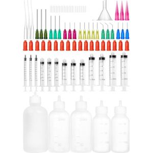 1ml 3ml 5ml 10ml 20ml seringue Luer Lock avec pointe d'aiguille, applicateur 30ml 50ml 100ml bouteille &agrave; aiguille pour bricolage, strass, travail du bois, peinture, colles, l'huile, l'encre (FUKAN, neuf)