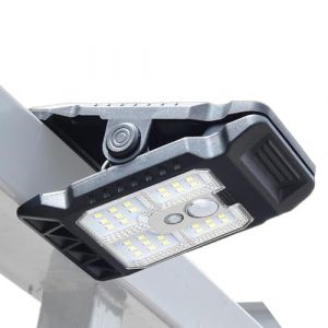 Giwoatln Lumi&egrave;res Solaires &Agrave; Clip Avec D&eacute;tecteur De Mouvement, Lampe Solaire &Agrave; Pince, &Eacute;clairage LED Portable, Petit &Eacute;clairage De S&eacute;curit&eacute; Pour Garage Camping Cl&ocirc;ture Jardin Portail Patio (MingCai Guan, neuf)