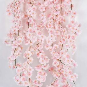 Minnhua 4PCS Guirlandes de Fleurs de Cerisier Artificielles 180cm Cerisier Artificielles Suspendre pour Mariage Maison Jardin Miroir Salon （Chaque Bande Contient 144 t&ecirc;tes de Fleurs） (SHUANGYIYUAN, neuf)