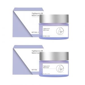 2PCS Hydratante Anti-âge pour le Cou pour Resserrer la Peau Affaissée, 50ml CrèMe Pour Le Cou, Lift Neck Cream pour Réduire les Rides et Les Ridules, Crème de Réparation jingshuang-2 (LGH-EU, neuf)