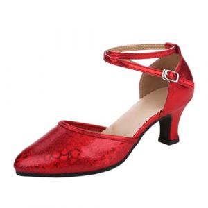 Chaussure Femme Ete Chaussures Plates Pour Femmes Danse Latine Ann&eacute;es 20 &Agrave; Talons &Eacute;t&eacute; Sandale Talon Chausson De Chaussons Sandales Pedille Moderne Jazz a Confortable Vintage Ann&eacute;e 50 Heels Dance Shoes (aodsko, neuf)