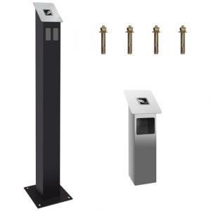 Grand Cendrier sur Pied en Acier Inoxydable pour Extérieur, Cendrier avec Poubelle pour Extérieur, Cendrier sur Pied et Corbeille en Un, Colonne Cendrier pour Terrasse, Hôtel, Café, Bureau, Restaurant (Parts Ins, neuf)
