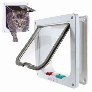 1x Tunnel Cache D&eacute;coupe Chati&egrave;re Chien Porte de Chat avec Serrure Chati&egrave;res pour Petit Animaux Cat Mate Verrouillable Facile &agrave; Installer Blanc - M (tianjinshiweidaomaoyiyouxiangongsi, neuf)