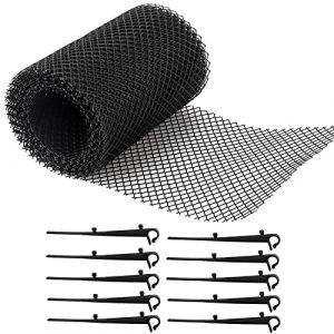 8 Mètres Grillage Gouttiere [Inclus 10 Crochets + 1 Grille 8m X 18cm] Protège Goutiere Protege Toiture, Protection Contre Feuille Grillages De Protection pour Gouttière (awayhall, neuf)