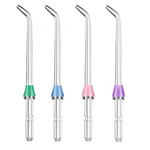 Lot de 4 pointes de rechange pour Waterpik Water Flosser, têtes de rechange pour Waterpik, compatibles avec l'hydropulseur Waterpik et le fil dentaire (MIDOKL, neuf)