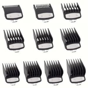 Peignes Pour Sabot Cheveux,Clip M&eacute;tallique, 10 Longueurs De Coupe Est De 1.5-25 mm,Limite Peigne Ensemble Peignes Guidage Accessoires,Compatible Avec Wahl Tondeuses &Agrave; Cheveux (xiangchengshijianshunshangmao, neuf)