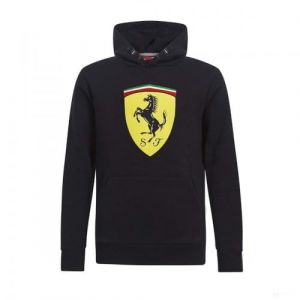 Sweat a Capuche Enfant Ferrari Scuderia Team Officiel Logo F1 Officiel Formule 1 (Noir, 13-14 Ans) (OTRA Shop, neuf)