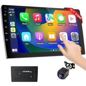 Haudio 10,1 Pouces Autoradio 2 DIN,CarPlay sans Fil et Android Auto sans Fil, Caméra de Recul, Autoradio Double DIN, Navigation GPS,AUX, FM/AM,Lecteur de Musique|CarPlay Écran 2 Din (Tianshi Global, neuf)