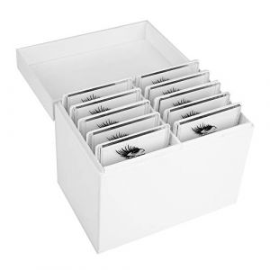 Bo&icirc;te de rangement d'extension de cils 10 couches, organisateur de maquillage de faux cils, &eacute;tui &agrave; cils professionnel avec tiroirs ind&eacute;pendants, r&eacute;cipient en plastique de grande (DJ Ji Solid Shop, neuf)