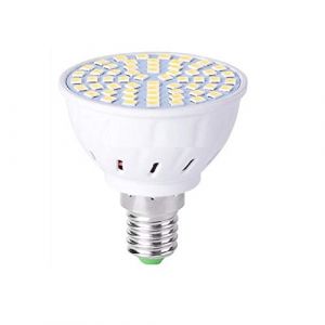 AUFWH （2PCS） LED MR16 Ampoule Spot E27 Lampada LED Lampe Ma&iuml;s 220V E14 Projecteur GU10 Bombillas LED GU5.3 48 60 80LEDS Lampara B22 5W 7W 9W-E14 48 leds 220V_blanc (hongfukeji, neuf)